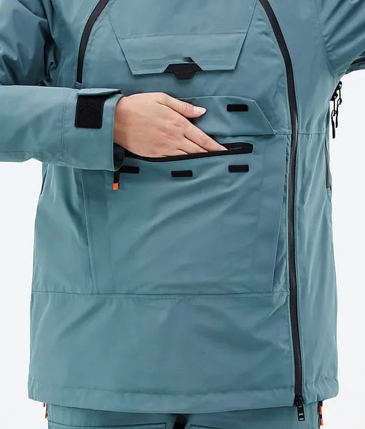Jaqueta de esqui feminina estilo mais recente, manga longa, jaqueta de snowboard para mulher, roupa feminina, quantidade personalizada, casaco de algodão azul