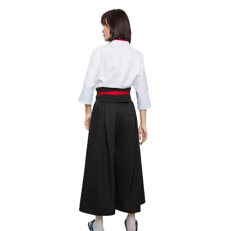 Melhor Qualidade Conjunto de Trabalho para Homens e Mulheres com Manga de Cinco Pontos, Saia, Calças, Uniforme de Garçom para Restaurante, Roupa de Chef para Cozinha
