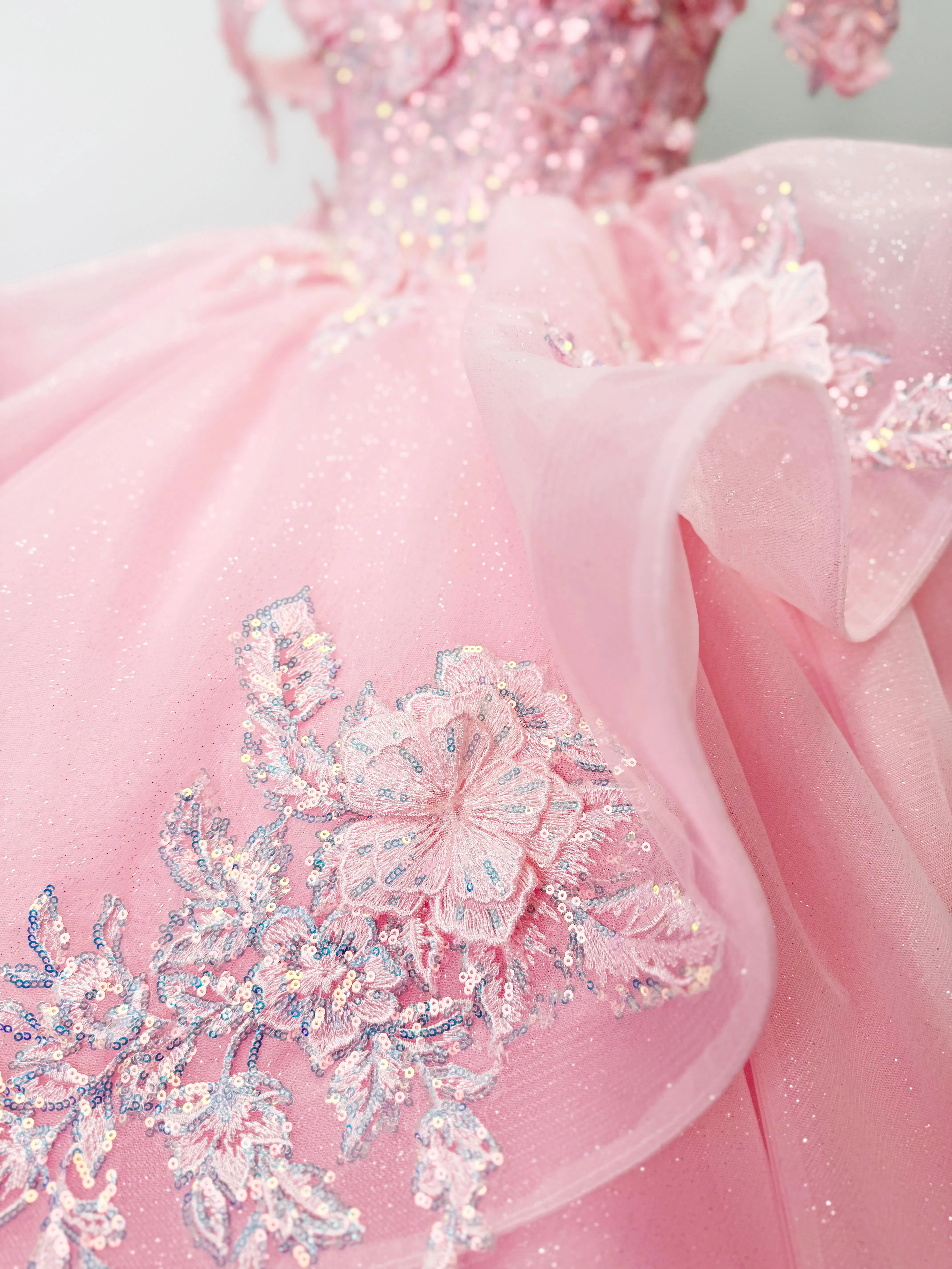 Vestido de Festa de Quinceanera Rosa Princesa Off Shoulder com Decote Coração em Renda para Mulheres, Vestido de Casamento, Vestido de Menina, Vestido de Baile