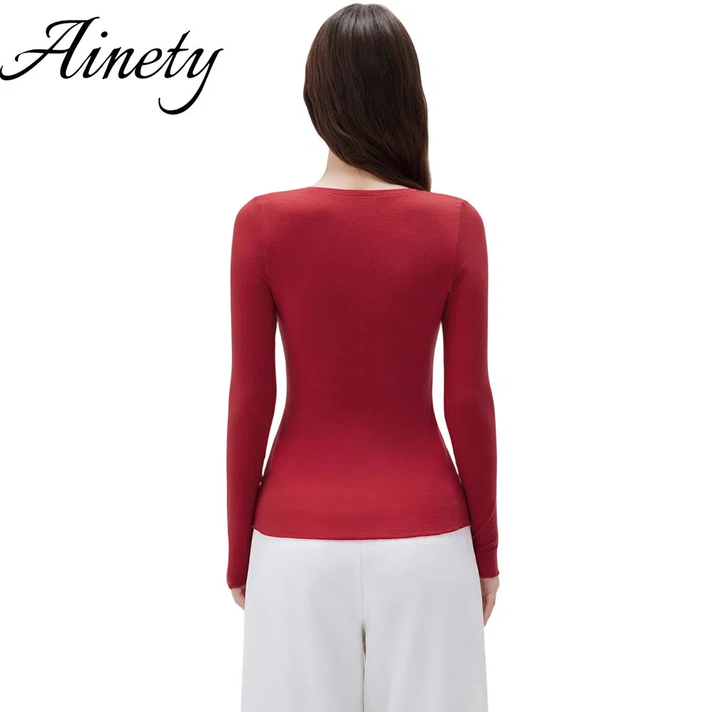 Estilo Clássico Versátil Suéter de V-Neck para Mulheres para Viagem Curta