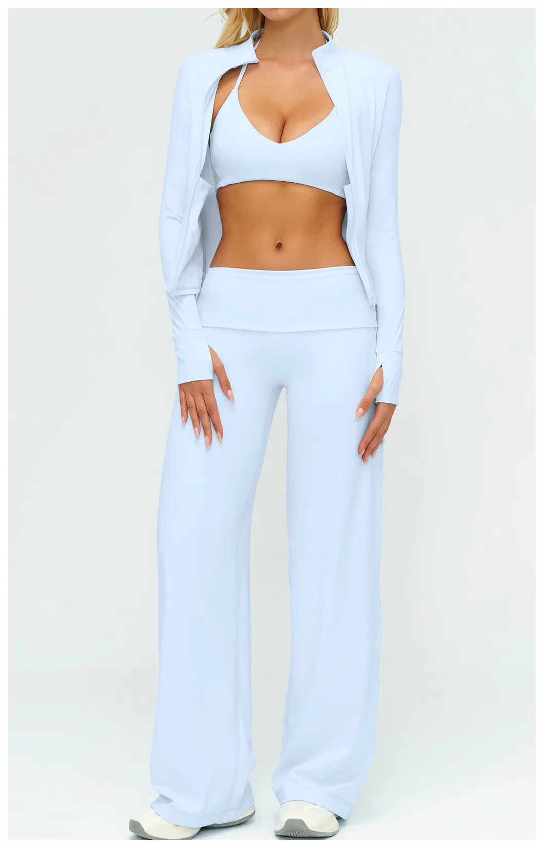Roupas de Fitness para Mulheres Conjunto de Yoga ao Ar Livre Roupas Esportivas Acessíveis