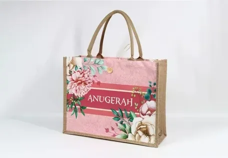 Bolsa Tote de Juta Sustentável para Mulheres Elegantes
