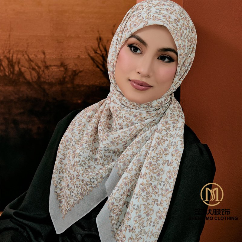 Fornecedor profissional de hijab de viscose voile, designs de tendências sazonais diretas, estilos contemporâneos, hijab de viscose voile