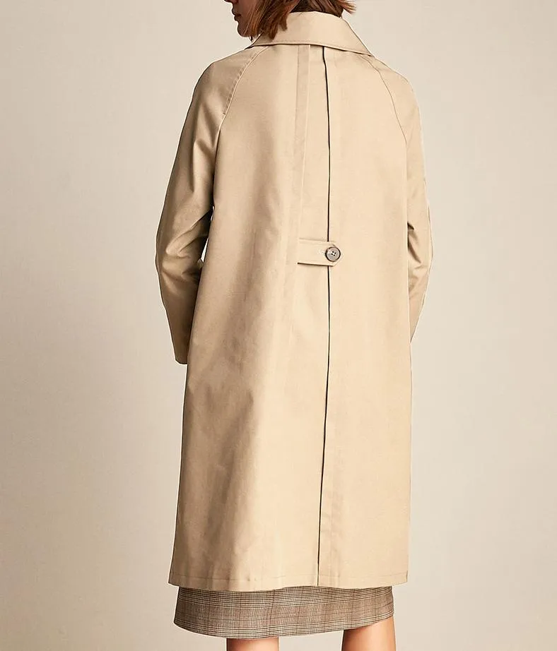 Design de Moda Personalizado Estilo Novo Casaco Clássico Francês Feminino Caqui