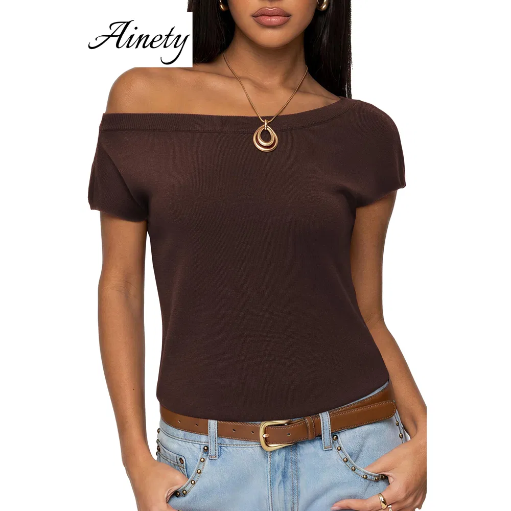 Malha off shoulder de seda e caxemira personalizável para roupas elegantes