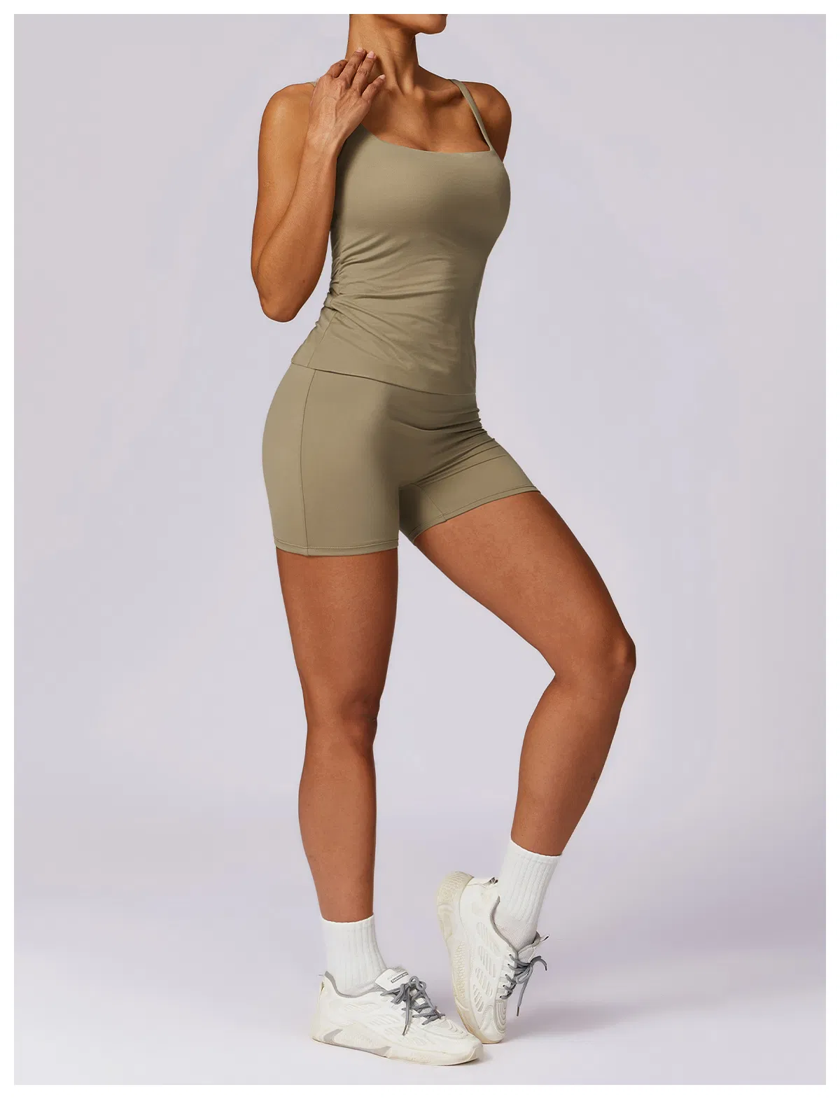 Conjunto de Yoga Justo de Secagem Rápida de Alta Resistência para Mulheres, Roupas Casuais para Corrida