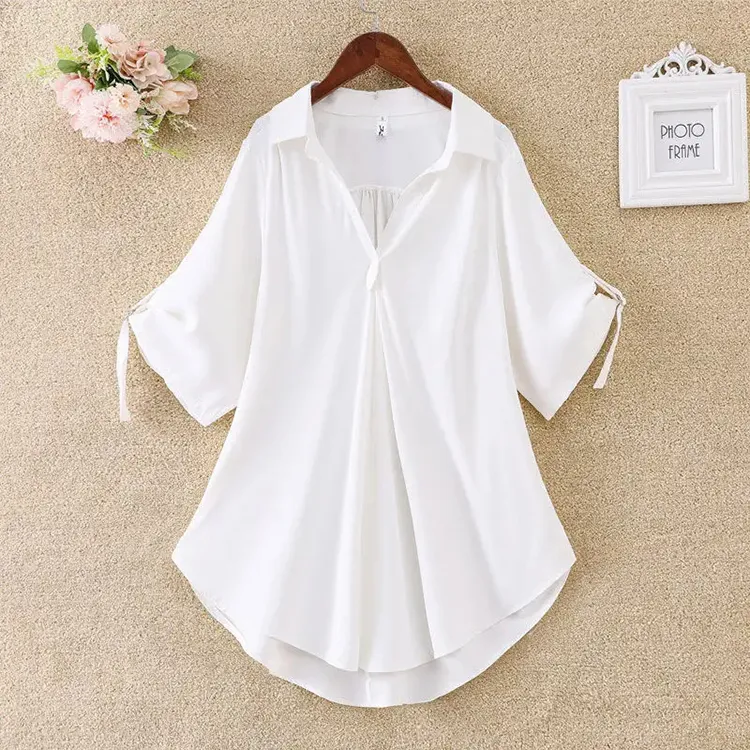 Camisas Elegantes de Chiffon para Mulheres com Roupas Casuais de Manga Longa e Ruffles