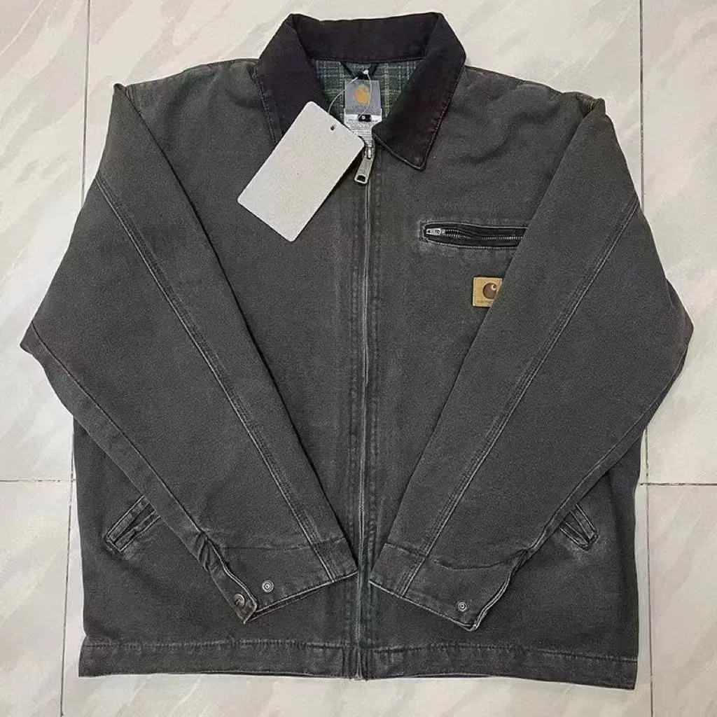 Edição Correta Nova Detroit Indústria Pesada Denim Lavado Inverno Clássico Americano Jaqueta para Homens e Mulheres Roupas