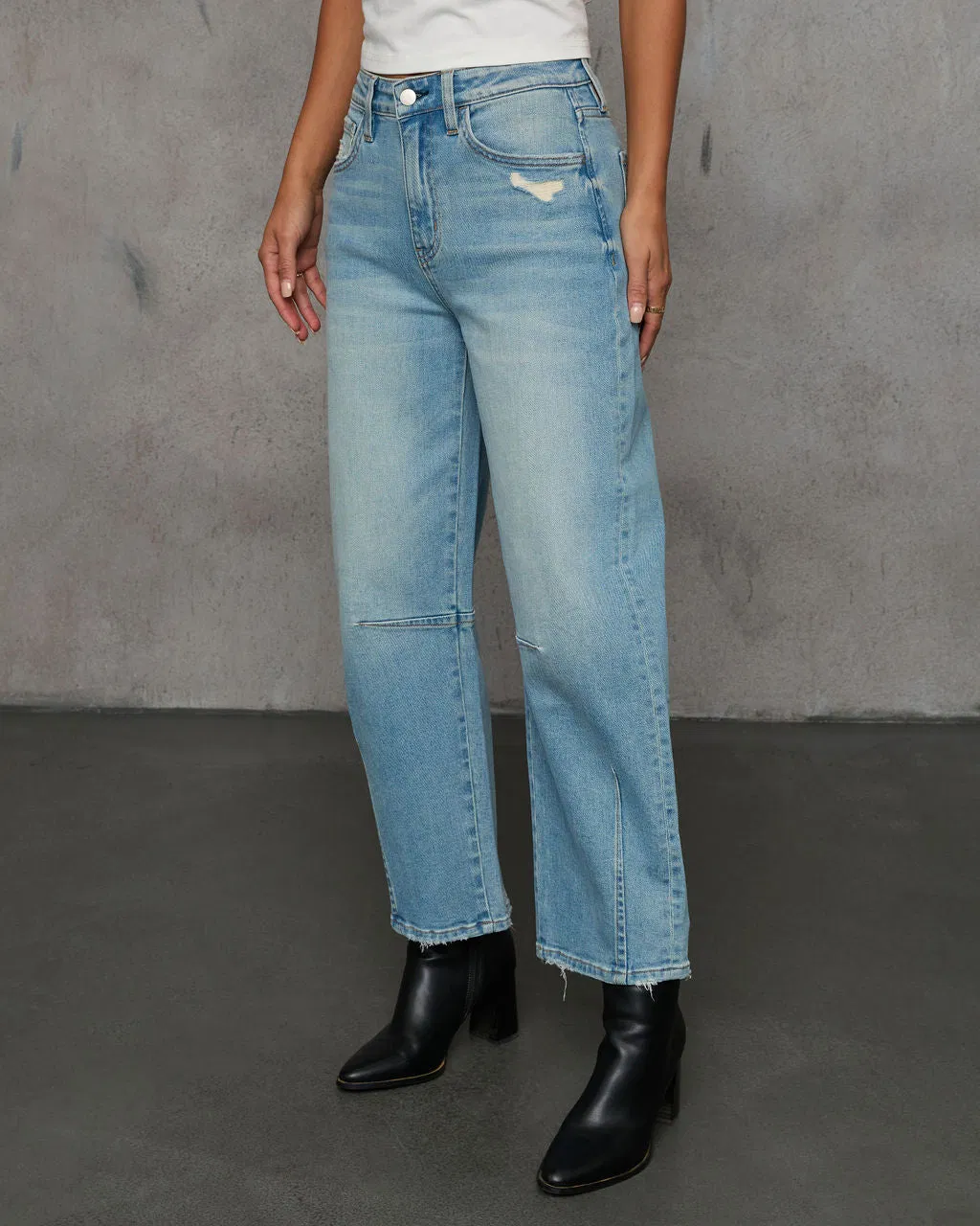 Roupas Femininas 2025 Primavera Nova Moda Casual Calças de Denim Soltas com Cintura Média em Estilo Balão