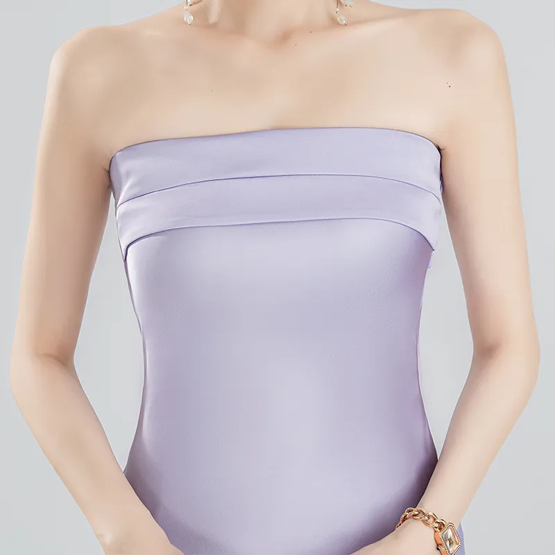 Vestido de Noite Elegante Sem Costas