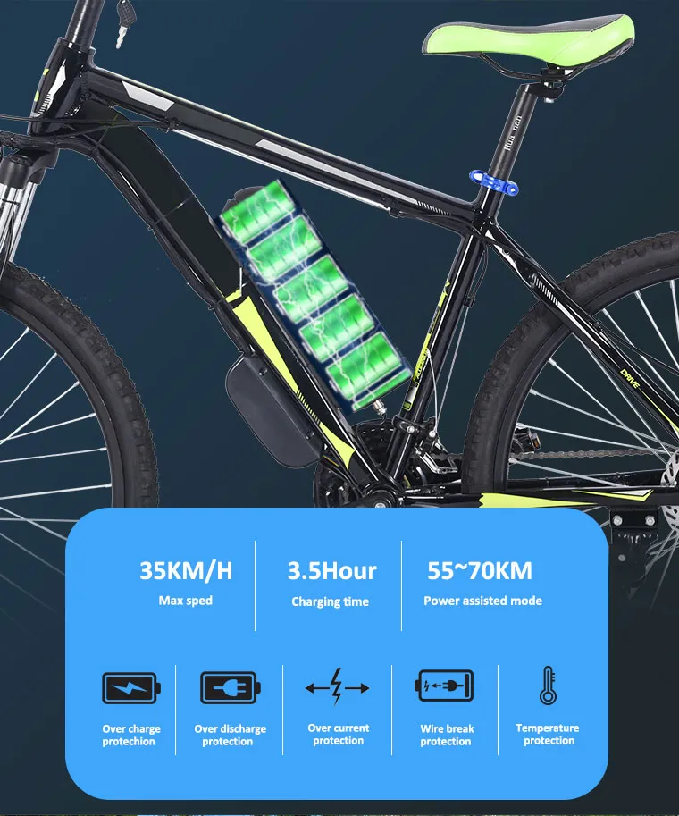 Moda 36V 10ah Bicicleta Elétrica Recreativa Urbana para Adultas Gravity City