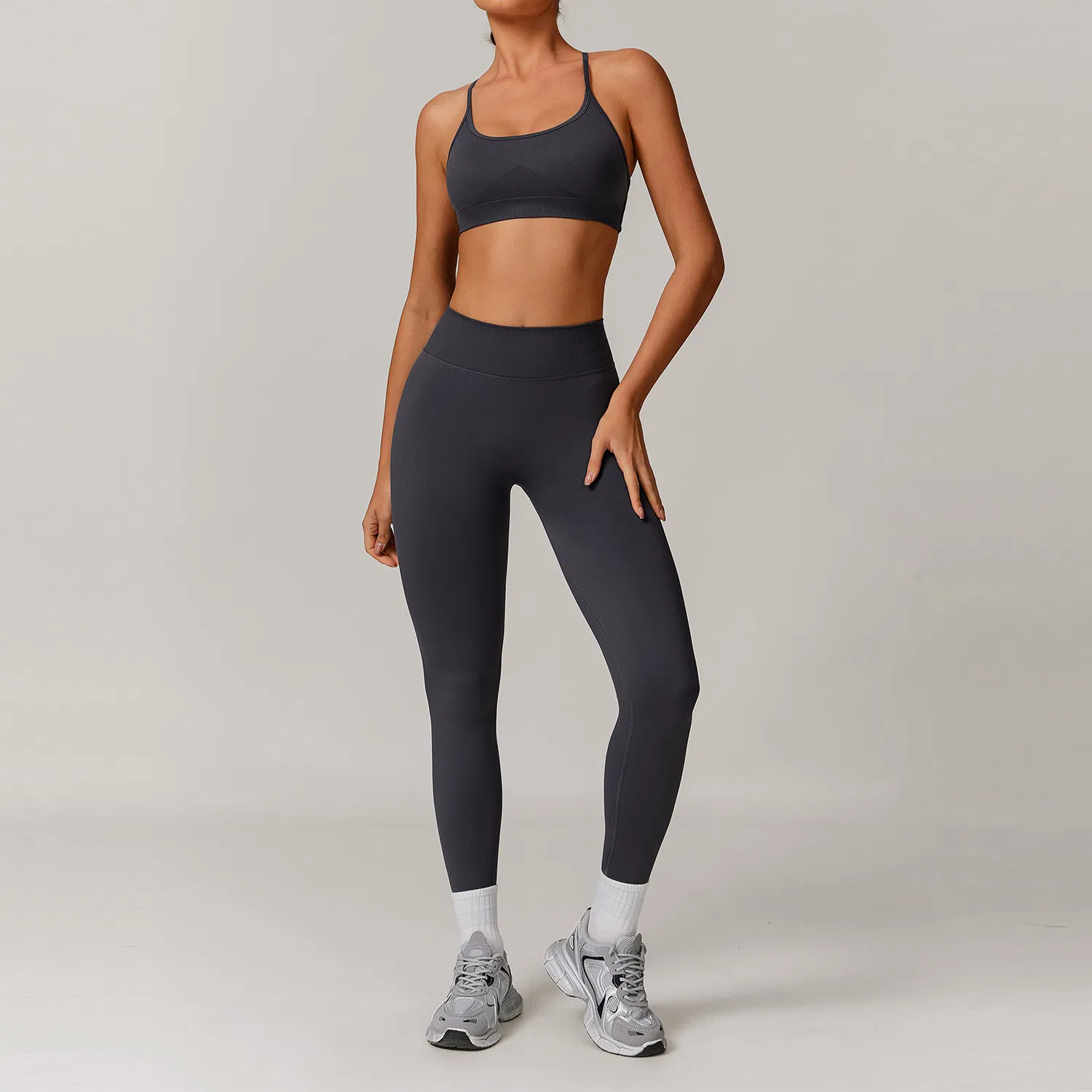 Conjunto de Bodysuit Modelador Sem Costura para Mulheres Plus Size, Roupas de Yoga, Macio, Alta Elasticidade, Roupa de Esporte para Corrida ao Ar Livre