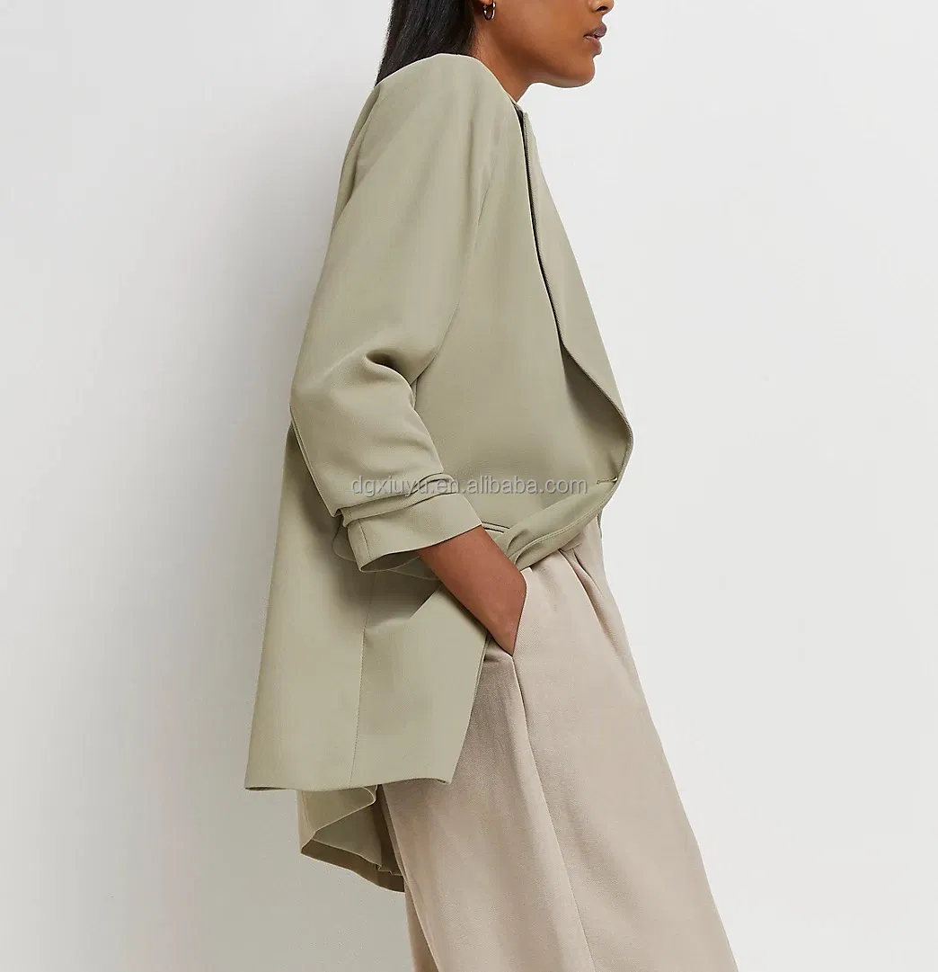 Blazer de Manga Longa para Moda, Traje Formal de Escritório, Roupas Femininas, Conjuntos de Negócios para Mulheres