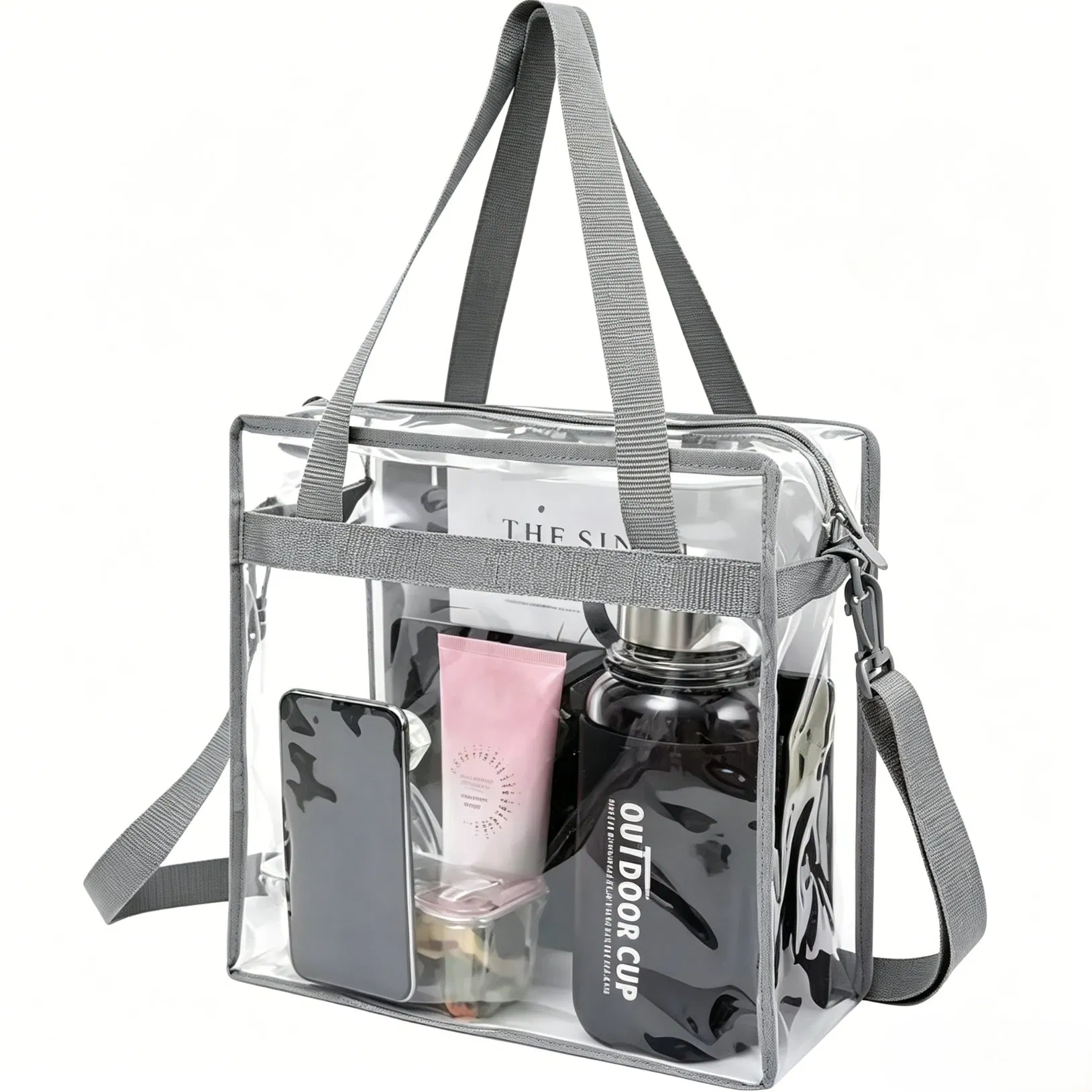 Bolsa Tote Grande de PVC Sustentável para Mulheres Fashionistas