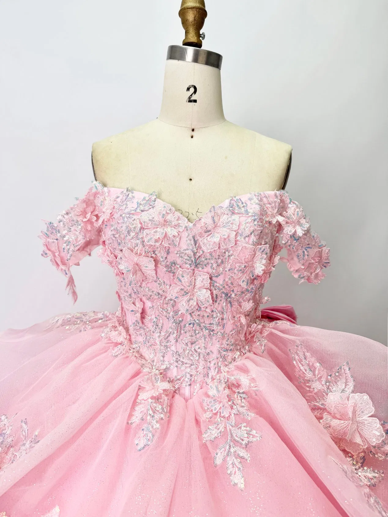 Vestido de Festa de Quinceanera Rosa Princesa Off Shoulder com Decote Coração em Renda para Mulheres, Vestido de Casamento, Vestido de Menina, Vestido de Baile
