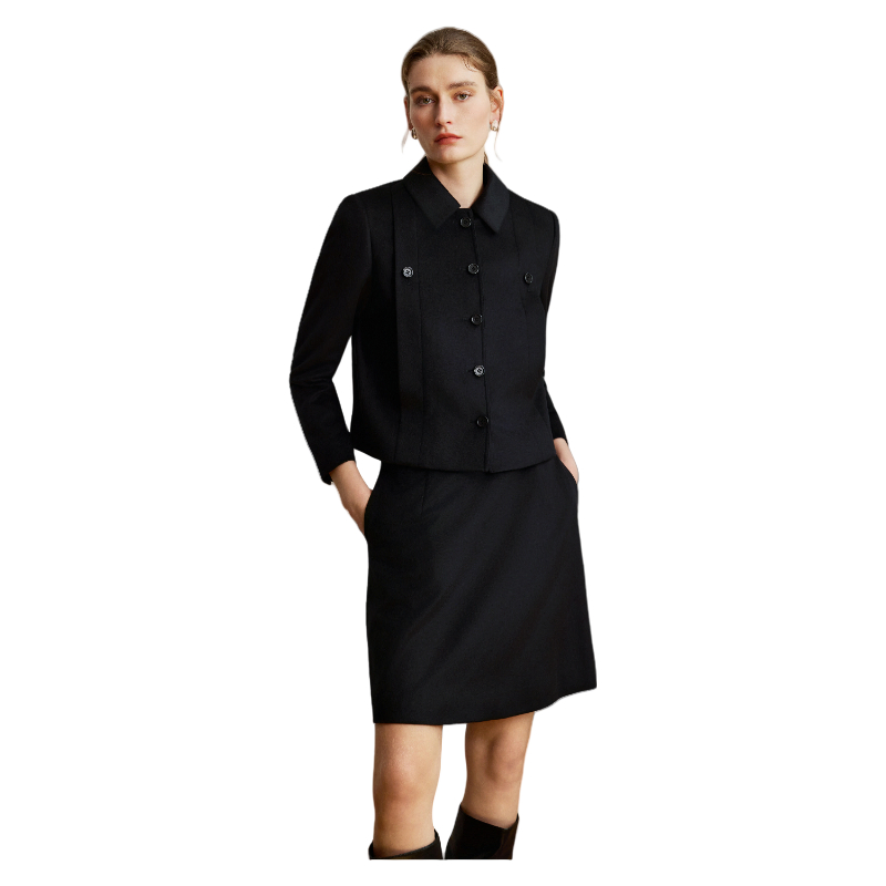 Conjuntos Femininos Modernos de Comprimento Cropped Feitos Sob Medida, Estilo Elegante, Produzidos em Fábrica para Moda Corporativa Urbana