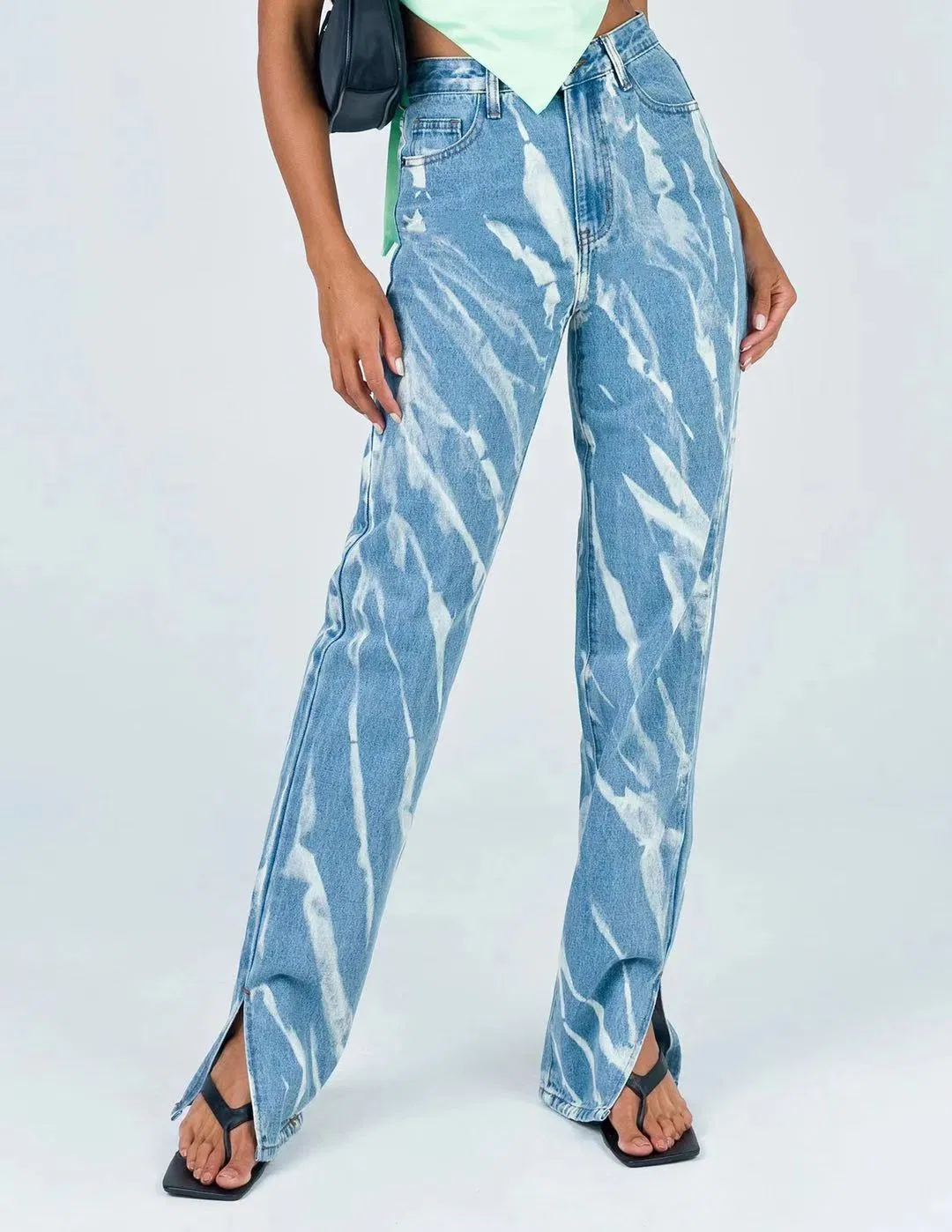 2023 Novas Calças Jeans de Alta Qualidade com Stretch, Personalizadas com Fendas, em Algodão Denim