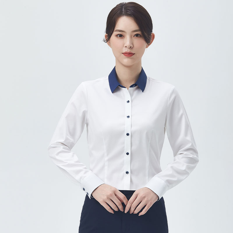 Venda Quente Personalizada 100% Blusa de Seda Chiffon Poplin Formal Slim Fit Luxuosa de Manga Longa para Mulheres Escritório ao Ar Livre Primavera Verão Outono