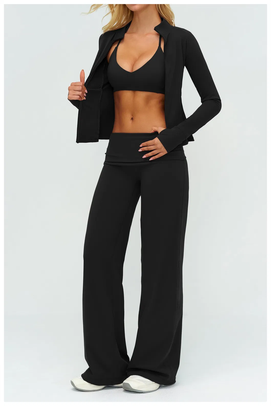 Roupas de Fitness para Mulheres Conjunto de Yoga ao Ar Livre Roupas Esportivas Acessíveis