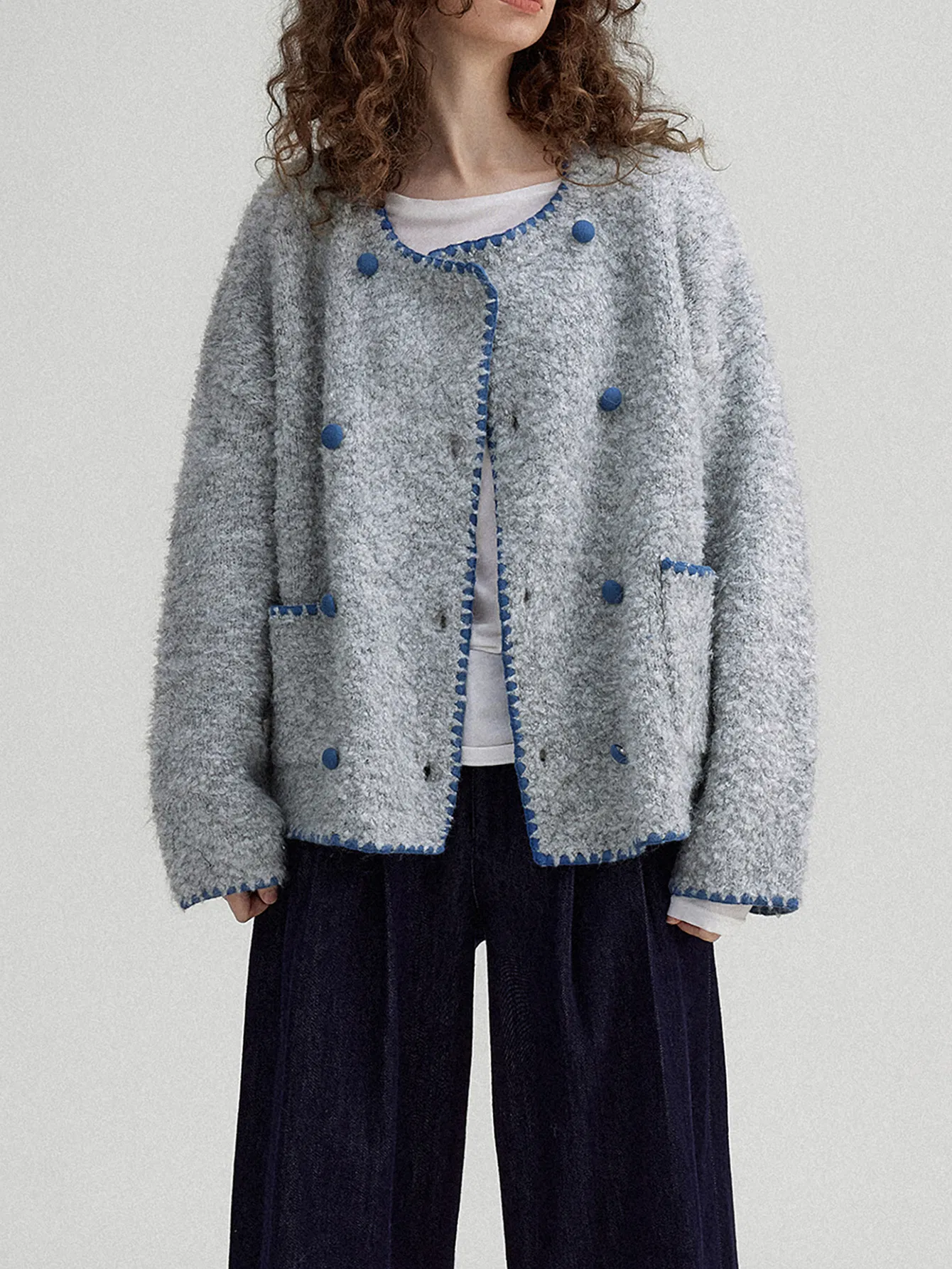 Suéter de Lã Cinza Estiloso para Moda Sem Esforço e Estilo Sazonal