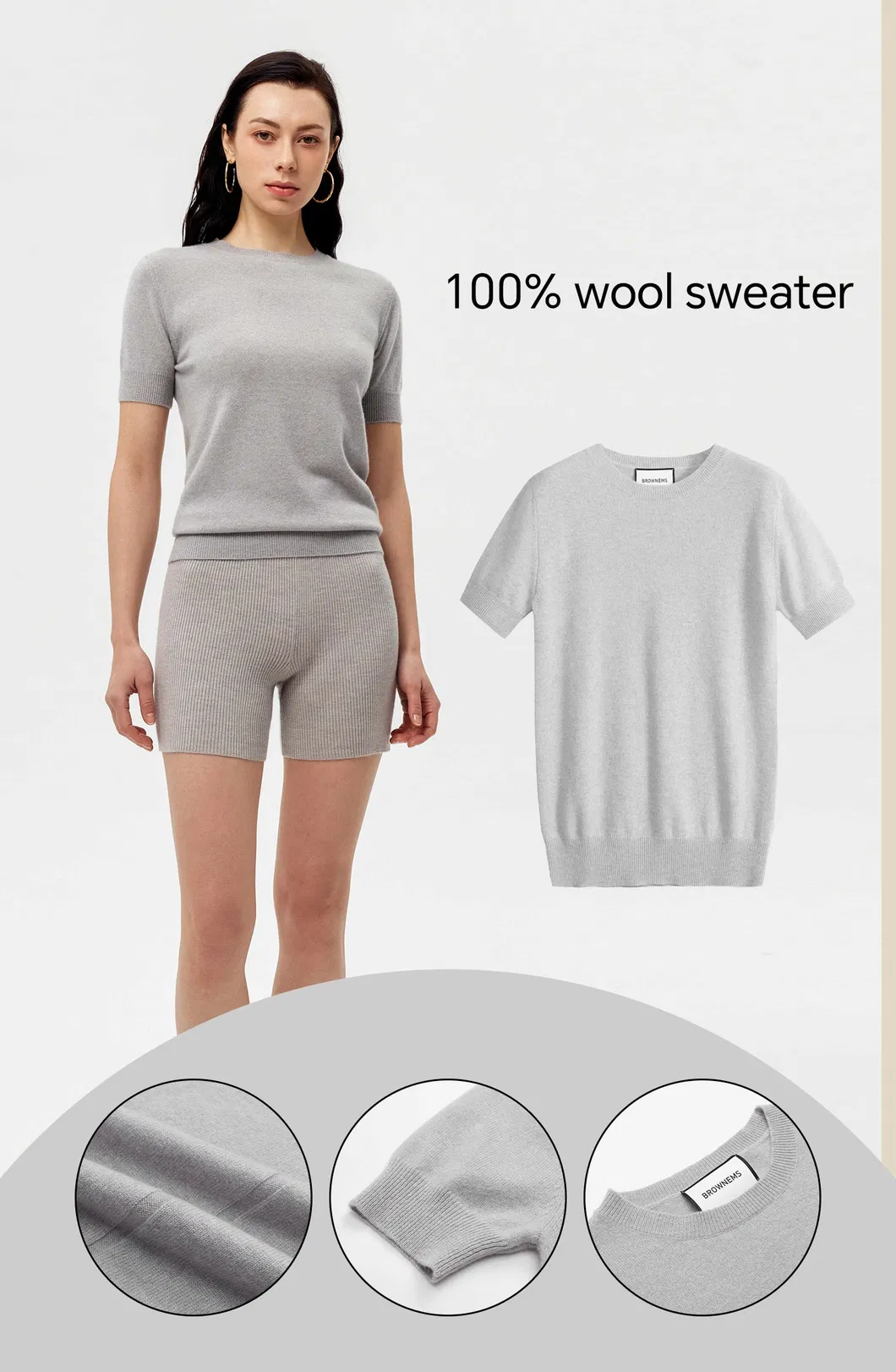 100% Suéter de Cashmere - Moda - Cores Sazonais
