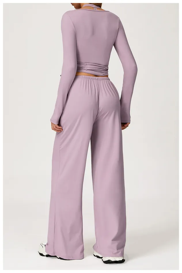 Vista lateral conjunto fitness