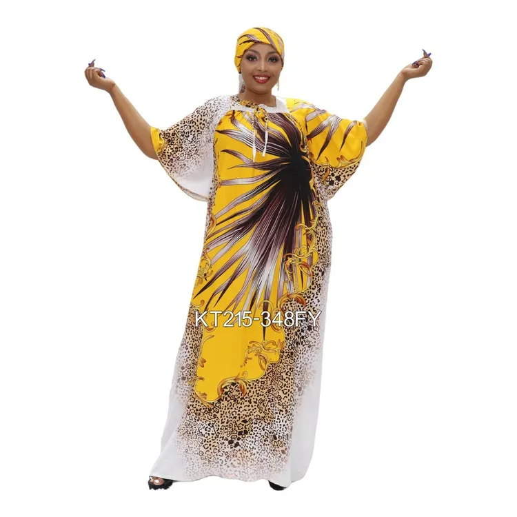 Roupas Africanas Borkha para Mulheres Caftan Boubou de Gola Quadrada Aberta