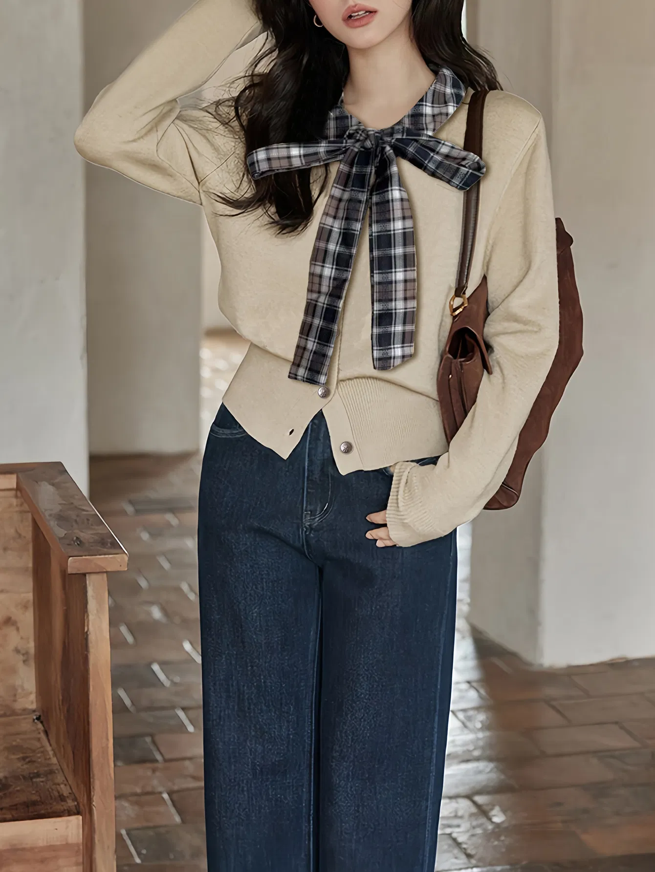 Suéter de Lã Cinza Trendy para Moda Sazonal Chic Sem Esforço