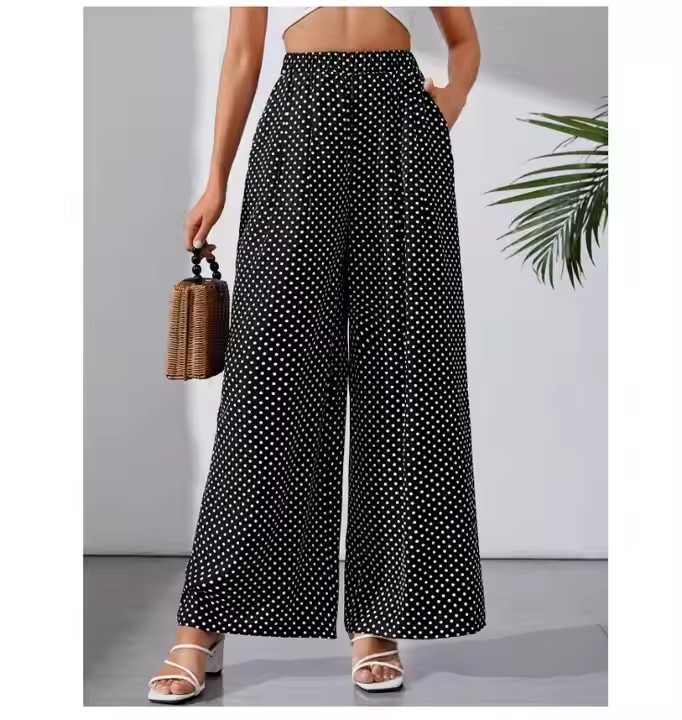 Conjunto Casual de Ponto de Bolinhas de Manga Longa para a Primavera 2024 Roupas Femininas em Tamanho Plus