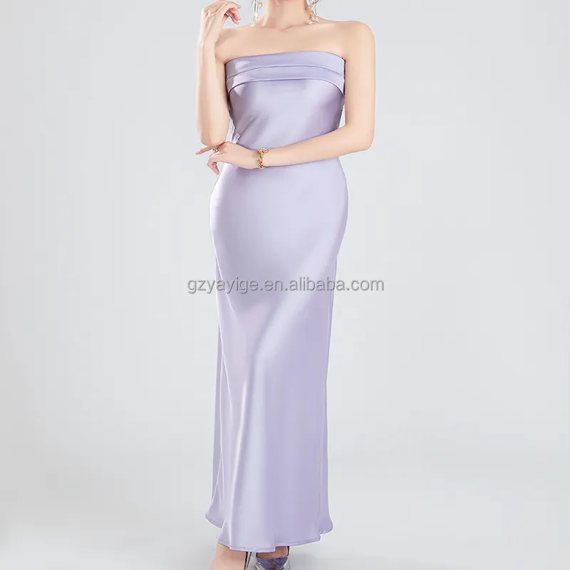 Vestido de Noite Elegante Sem Costas para Mulheres