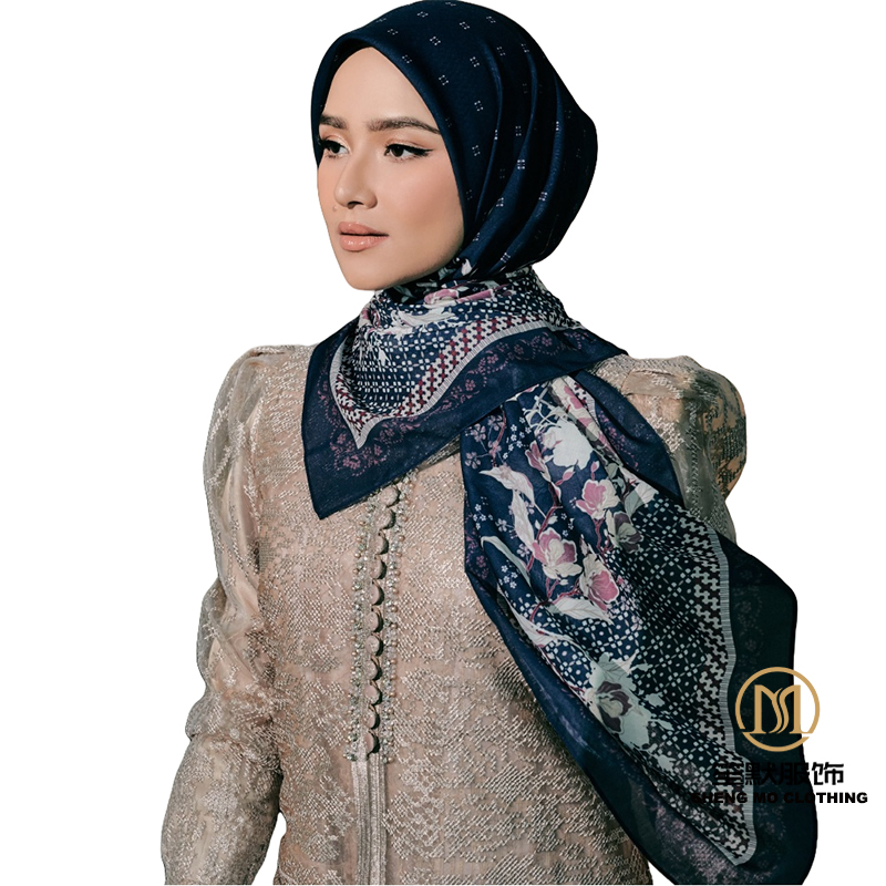 Fabricante direto de hijab de voile de algodão impresso moderno, designs tendência, coleções sazonais, hijab de voile de algodão bawal