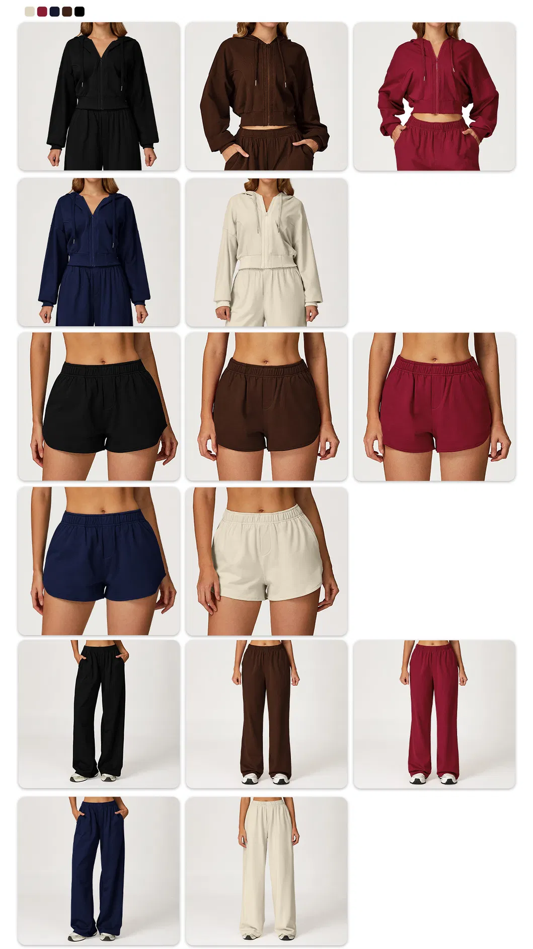 Conjuntos de Duas Peças para Mulheres Conjunto de Roupas de Treino Casual Moletom e Calças Largas Conjunto de Roupas Correspondente