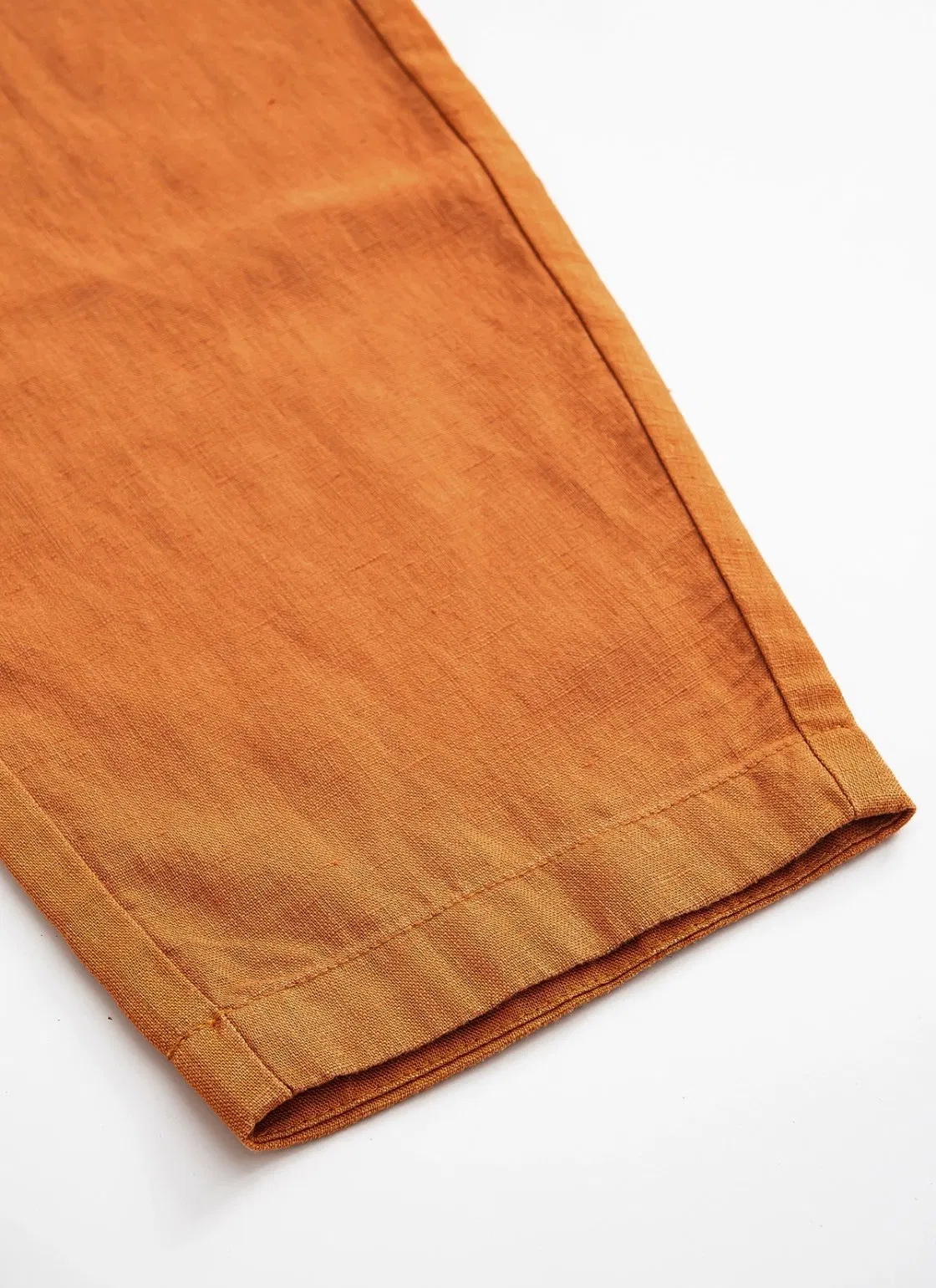 Calças de Linho Lyocell Femininas de Cintura Alta 3/4-Length Roupas para Senhora