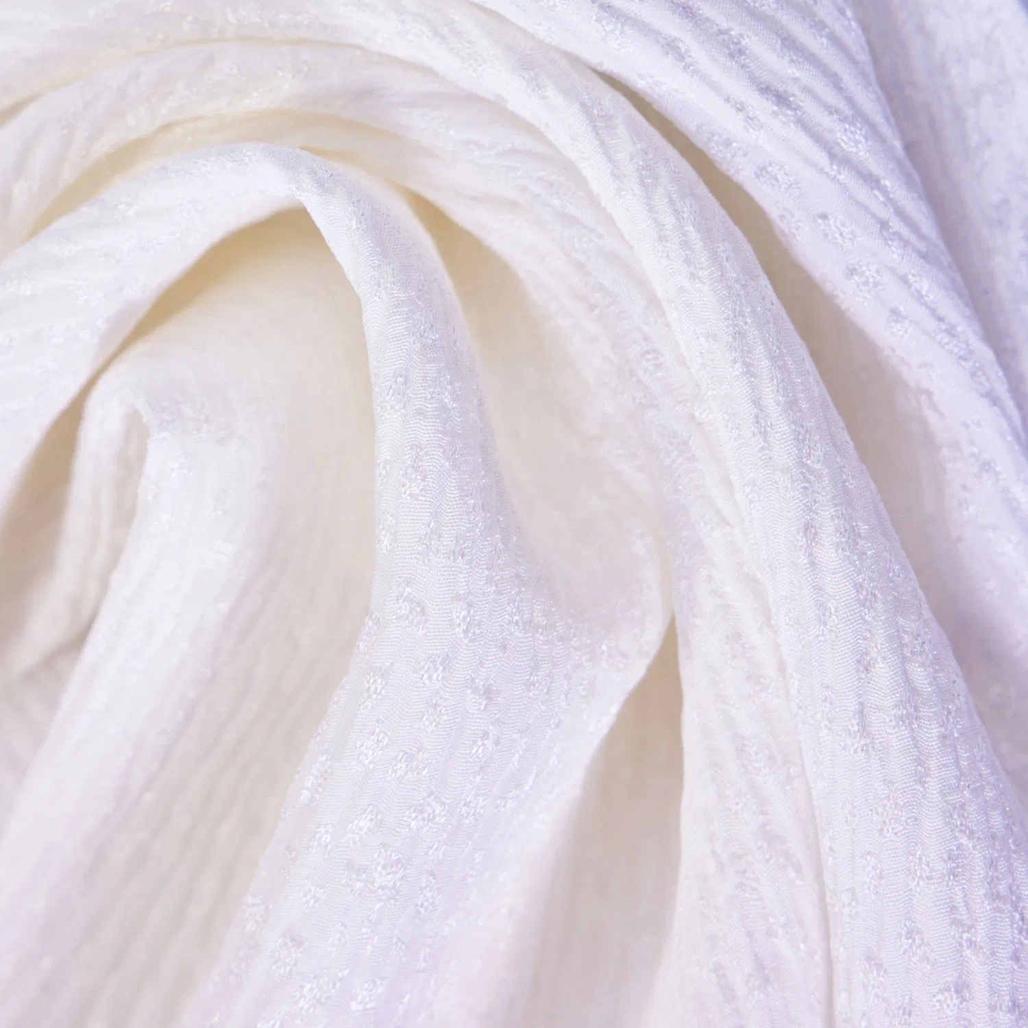 Tecido de Seda Viscose Jacquard Brocado Sustentável Oeko Tex 100 Macio Crinkle Georgette para Moda Feminina 20m/M