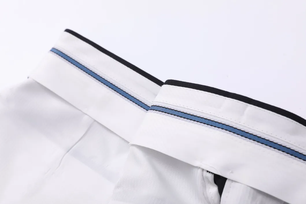 Jj8818 Calças de Negócios Slim Azuis Marinhas para Homens e Mulheres de Inverno