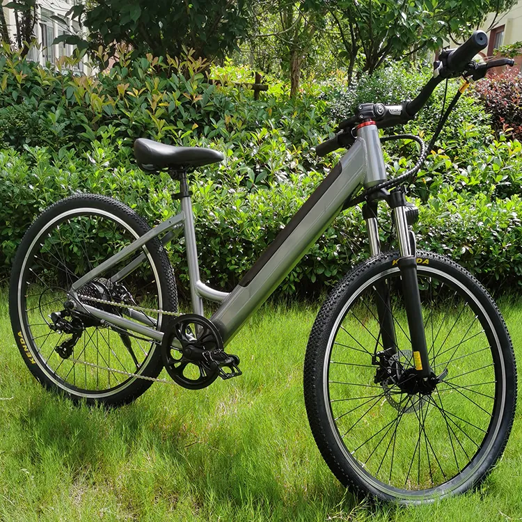 Bicicleta Elétrica Masculina e Feminina, Bicicleta de Moda Urbana em Liga de Alumínio 6-Speed