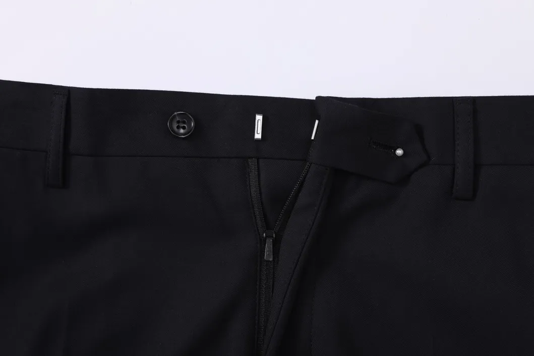 Jj8818 Calças de Negócios Slim Azuis Marinhas para Homens e Mulheres de Inverno