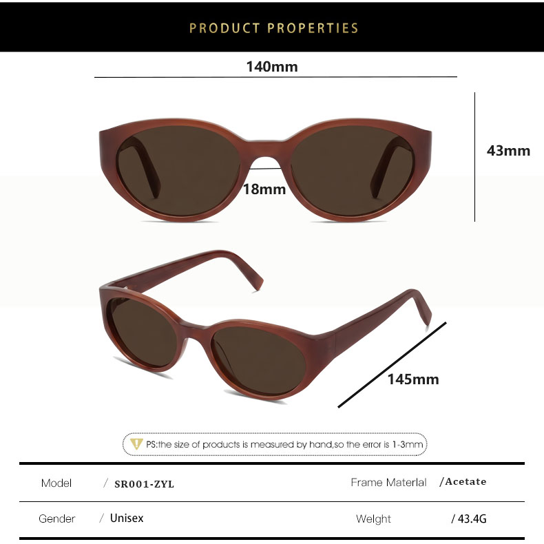 Óculos de sol polarizados de moda feitos à mão em acetato biológico sustentável e biodegradável com logotipo personalizado de luxo para atacado, proteção UV400 tendência para mulheres e homens