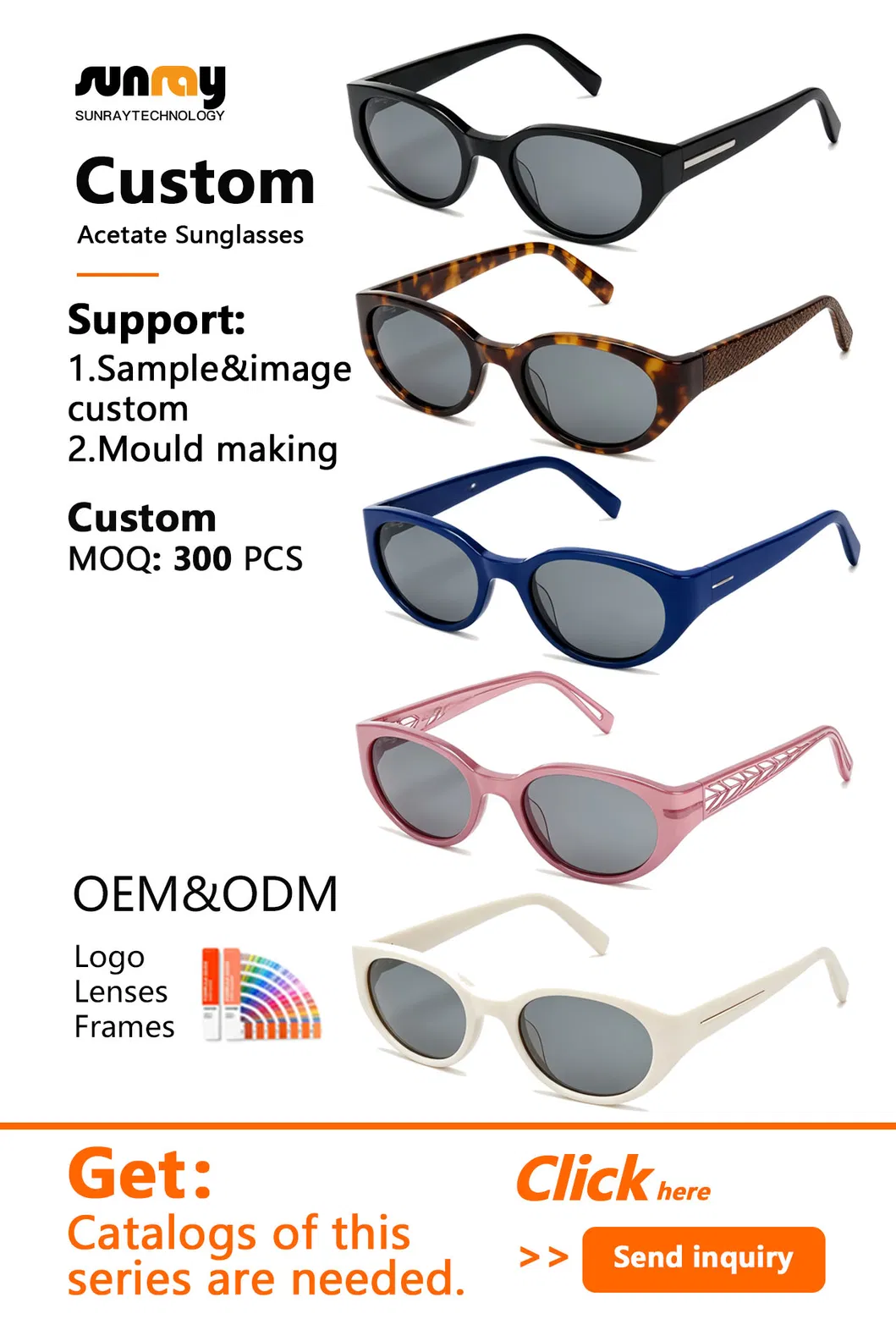 Óculos de sol polarizados de moda feitos à mão em acetato biológico sustentável e biodegradável com logotipo personalizado de luxo para atacado, proteção UV400 tendência para mulheres e homens