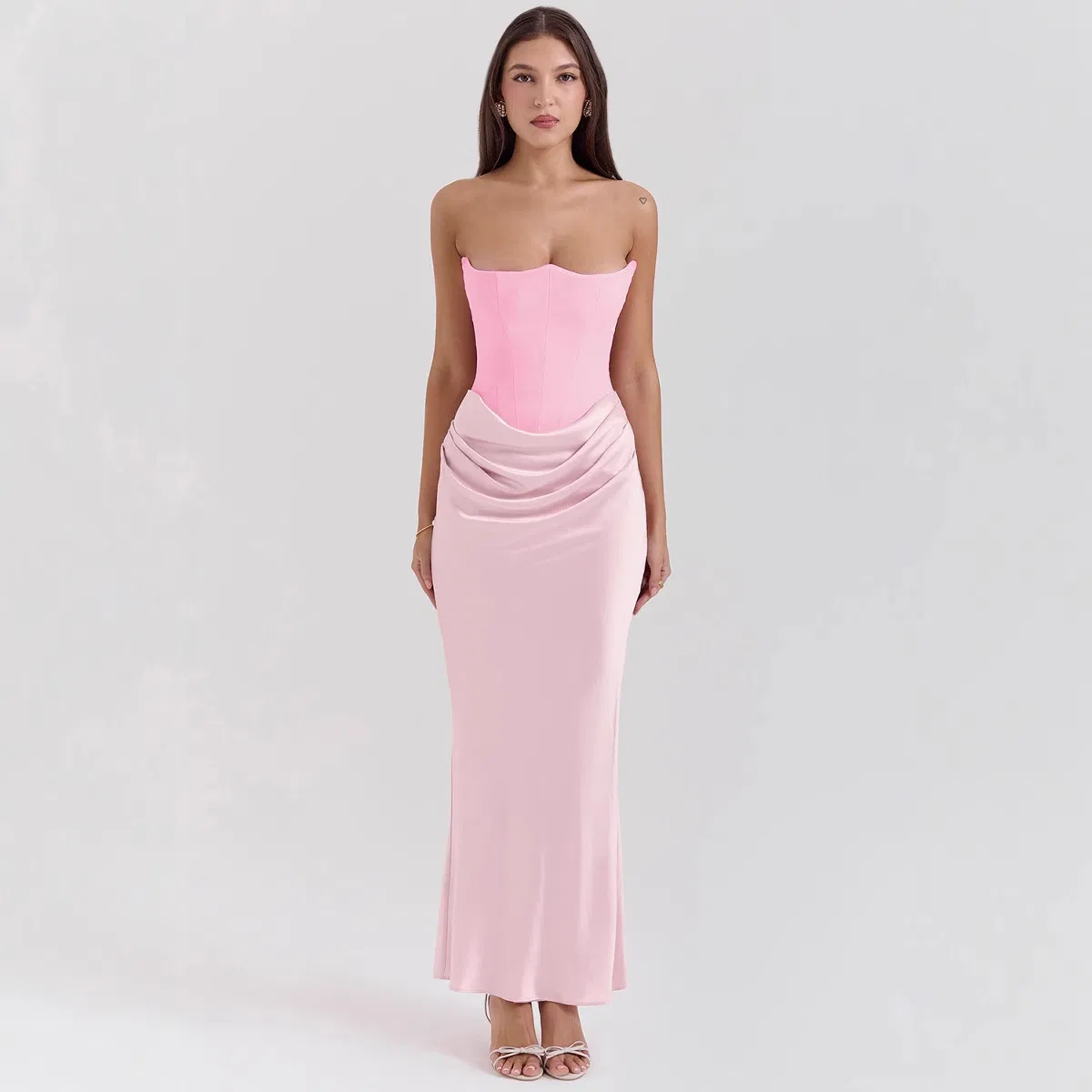 Vestido Casual de Verão Elegante com Fenda para Festa de Mulheres