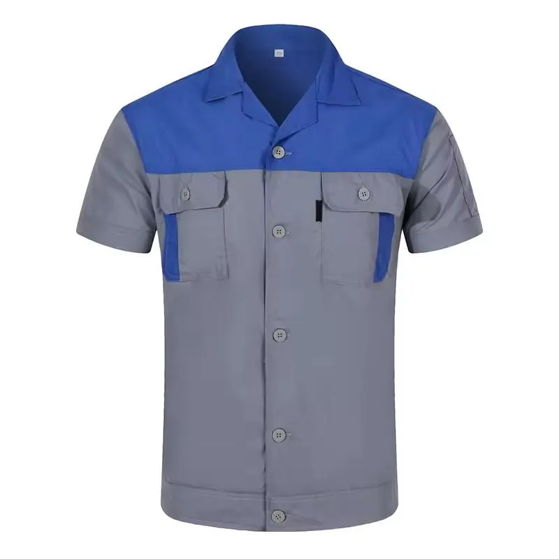 Roupas de Trabalho Masculinas Camisas de Segurança Industrial para Mulheres, Jaqueta de Trabalho, Uniformes com Logotipo
