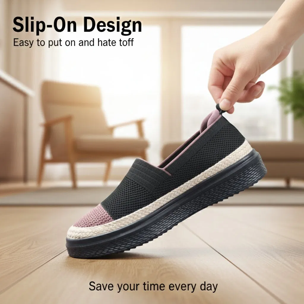 Shoe Casual Baixo Minimalista Urbano Feminino com Solas Macias e Construção Leve