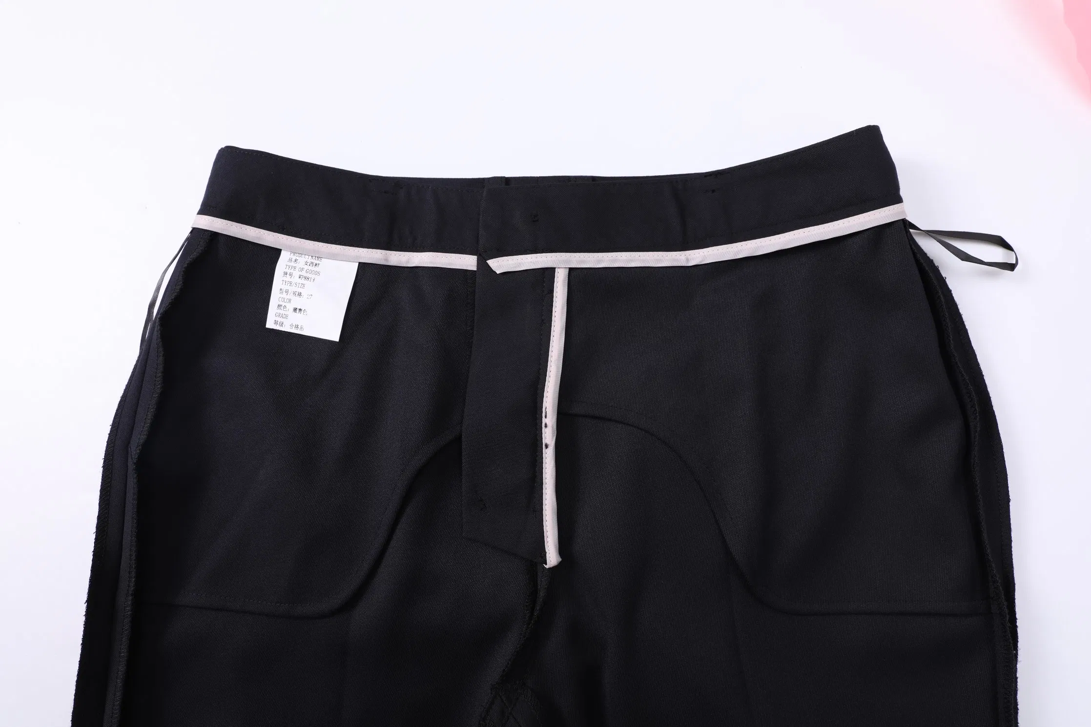 Jj8818 Calças de Negócios Slim Azuis Marinhas para Homens e Mulheres de Inverno