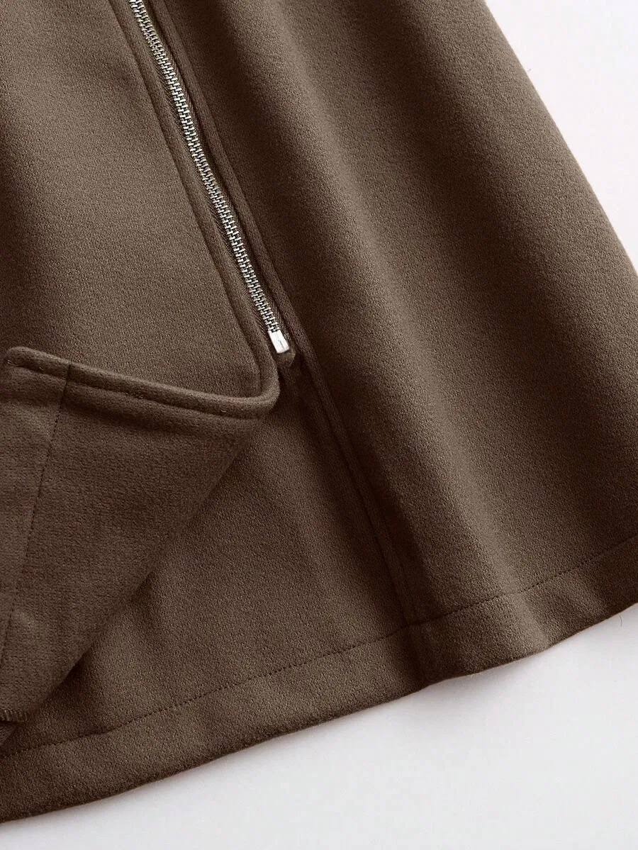 Casaco Trench Longo para Mulheres Altas Inverno Quente Ajustado