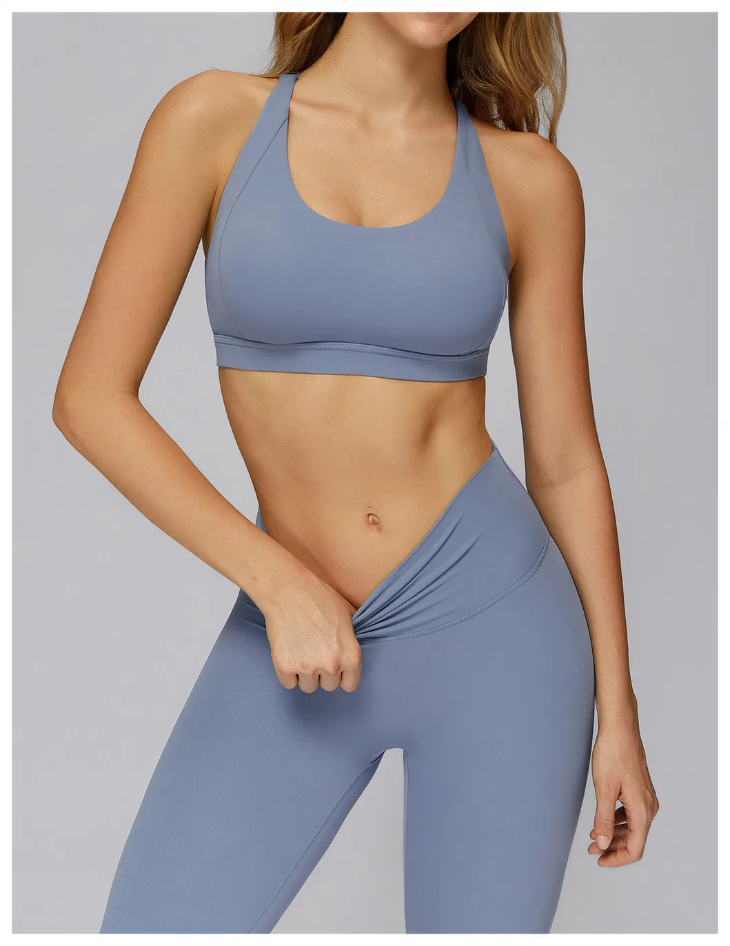 Conjunto de Fitness de Alta Qualidade para Mulheres: Sutiã, Jaqueta e Leggings, Roupas de Atividade Esportiva