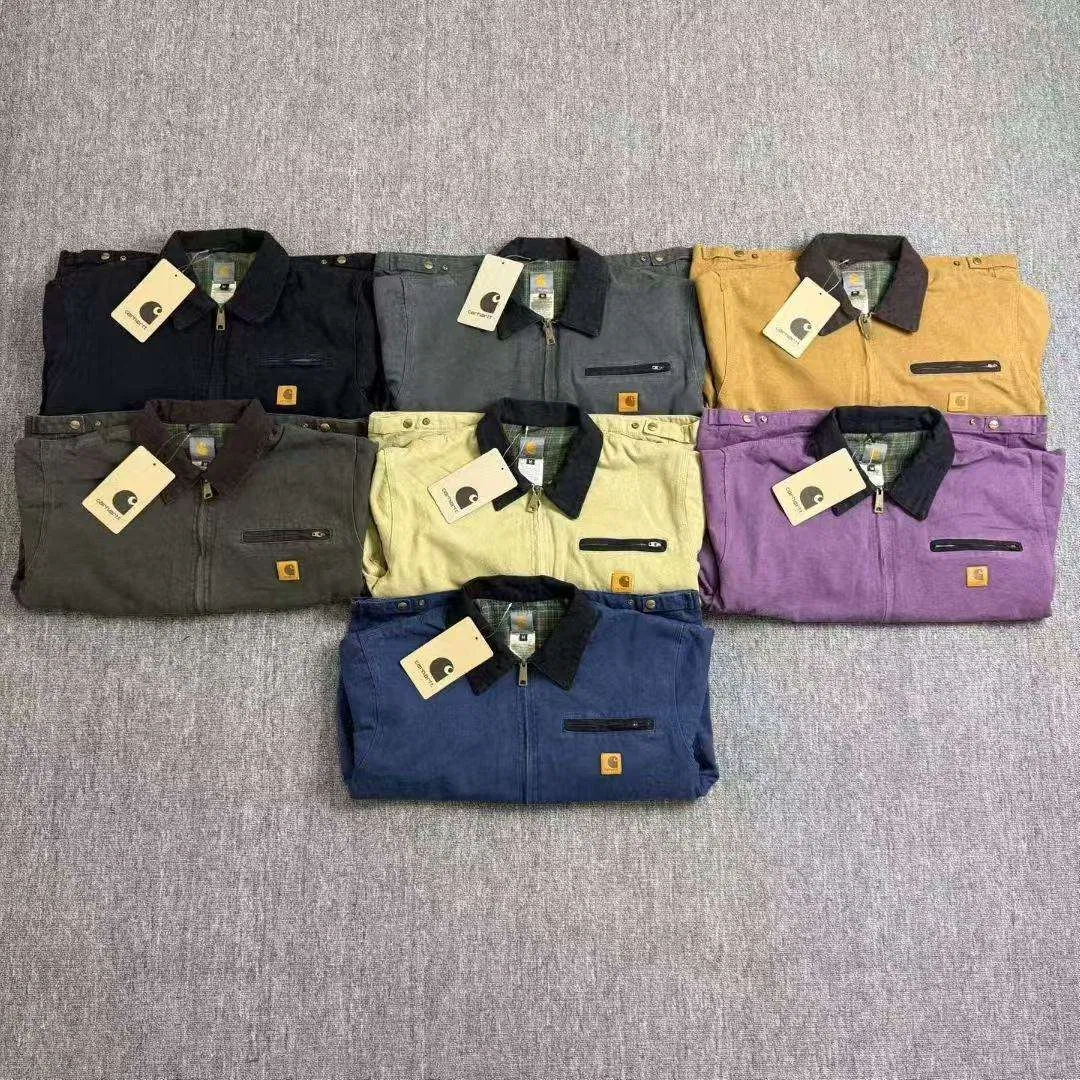 Edição Correta Nova Detroit Indústria Pesada Denim Lavado Inverno Clássico Americano Jaqueta para Homens e Mulheres Roupas