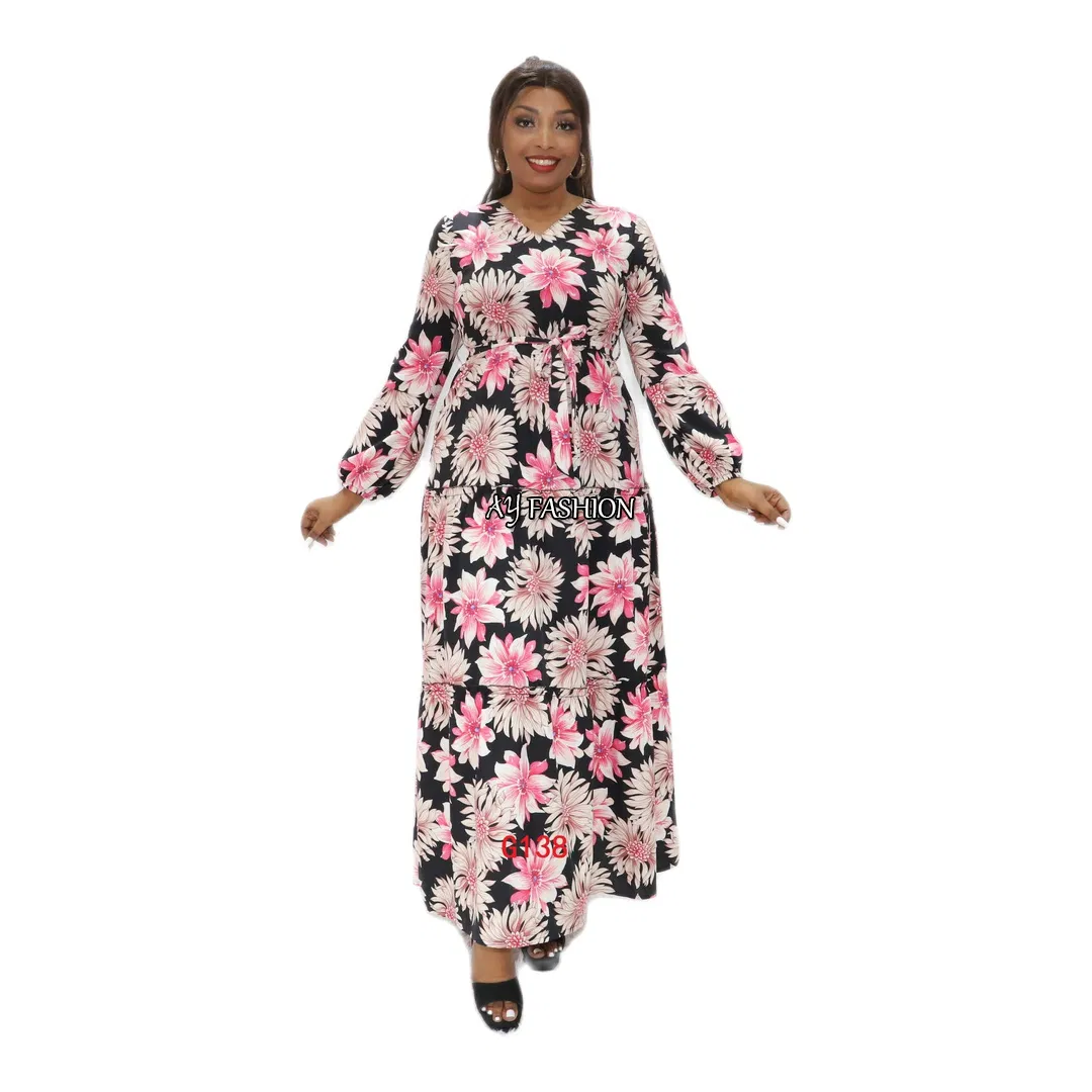 Vestido de noite islâmico abaya com mangas de lanterna para mulheres