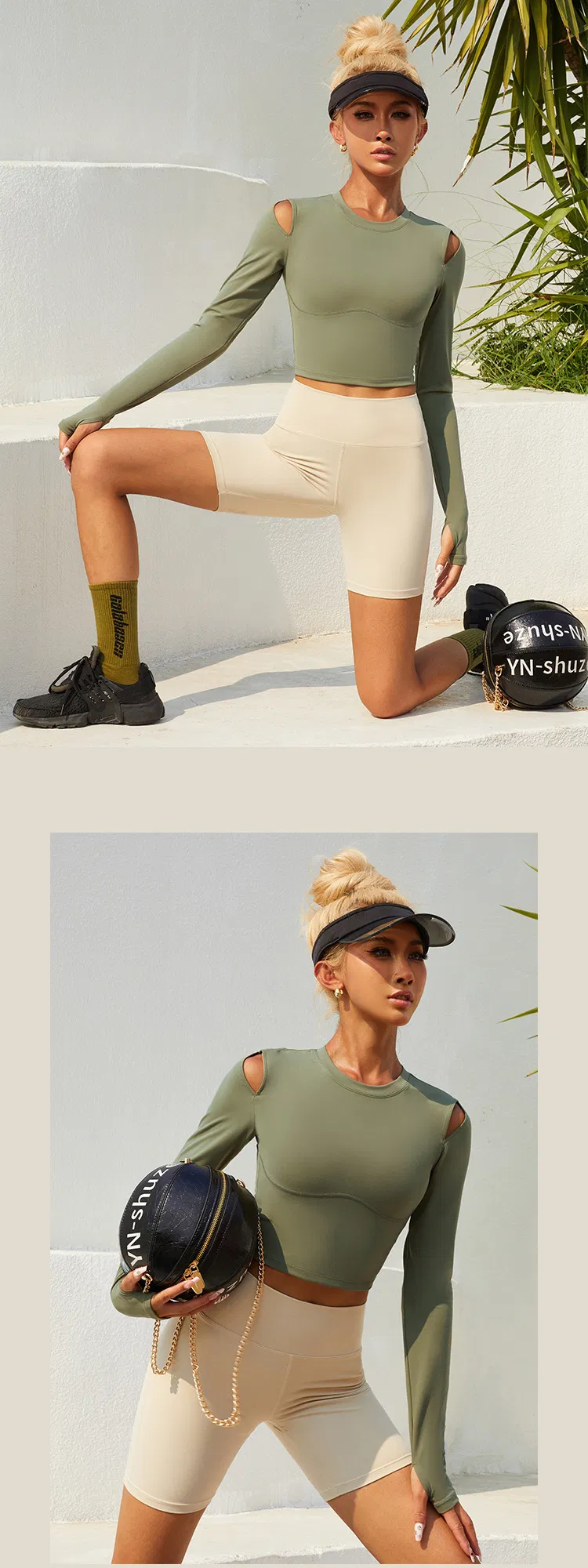 Camisetas de Yoga Femininas Populares de Manga Longa com Almofada no Peito Roupas de Fitness Sexy para Esportes Roupas Casuais