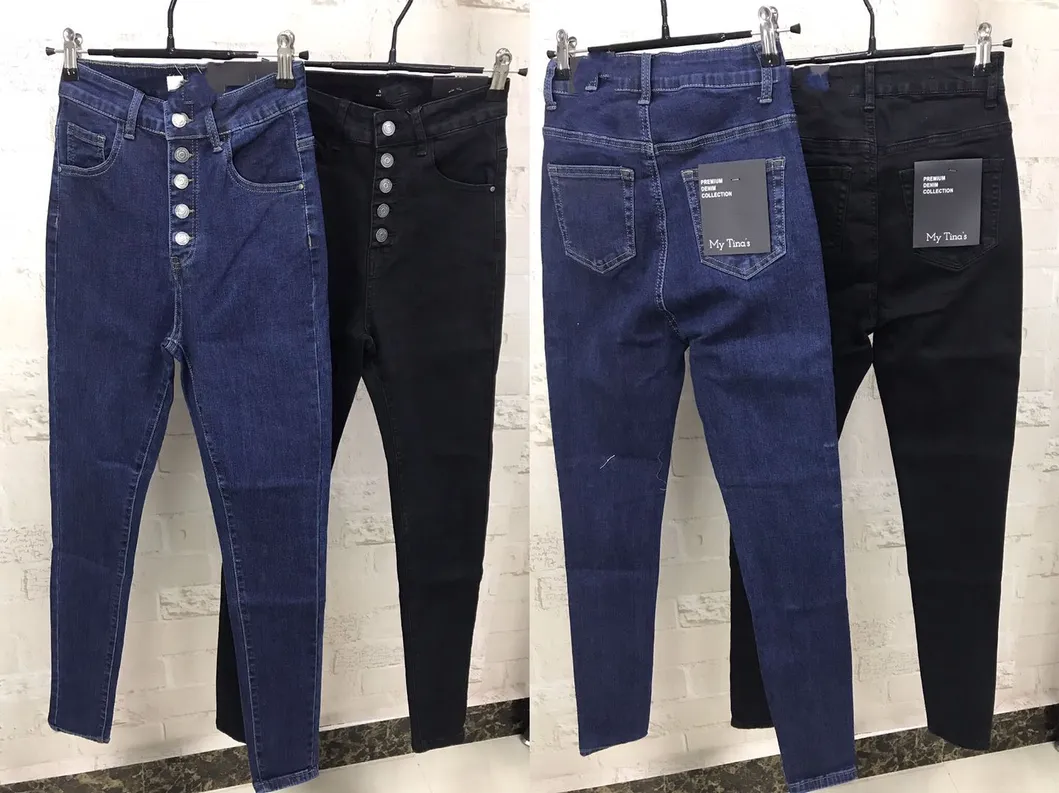 Venda Direta de Fábrica Calças Jeans de Algodão com Spandex para Mulheres Personalizadas de Alta Qualidade