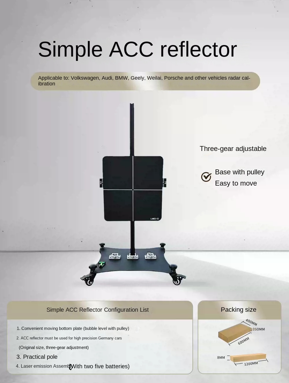 Radar sensor target board
